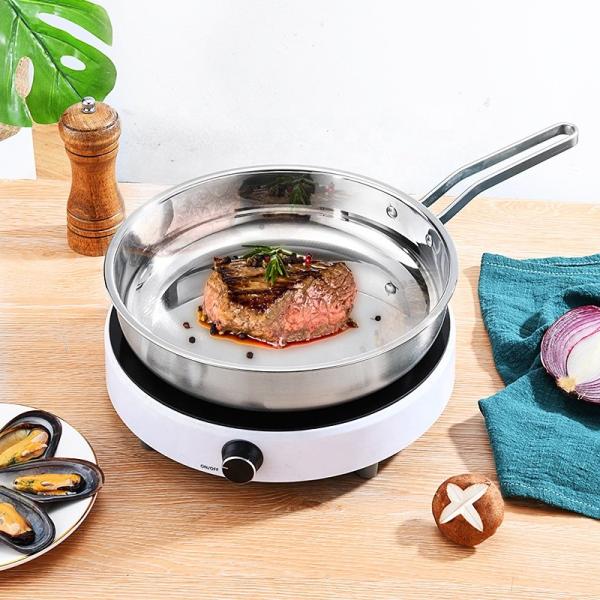 Amazon TOP Seller 5 PCS Silver Cooking Pot Set Sauce Pan Stainless Steel Frying Pan Sets For Kitchen