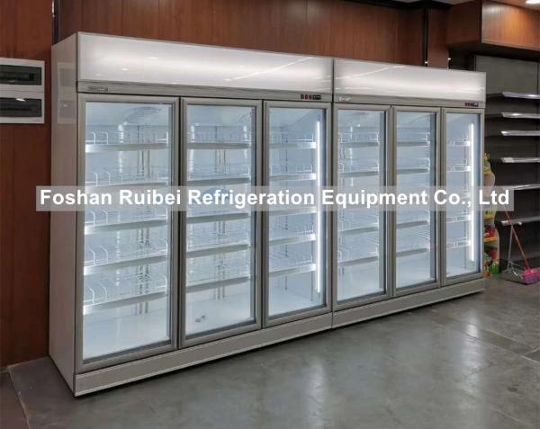 -22C Vertical Glass Door Freezer Commercial Meat Seafood Frozen Display Freezer