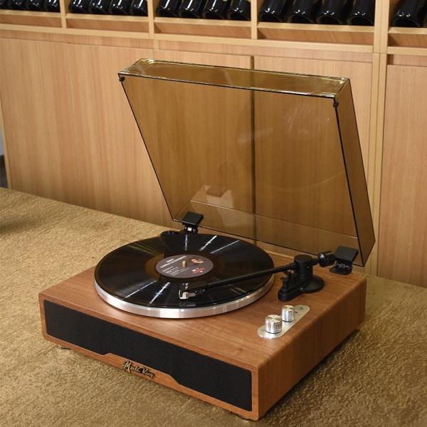 Vinyl Record Player Bluetooth Speaker Vintage Wooden Gramophone Bluetooth Speaker