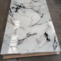 Folha laminada de PVC de placa UV 1220*2440mm Decoração de interiores Painel de revestimento de parede de mármore
