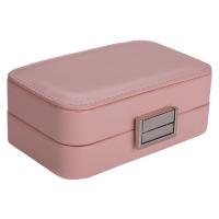 Conception carrée de valise de forme de boîte à bijoux portative faite main de voyage pour la vente au détail