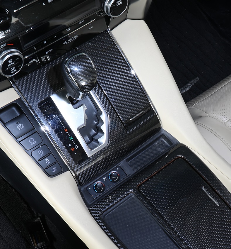 Carbon Fiber Dashboard Panel Gear Shift Frame Cup Storage Board for Toyota Alphard Crown Vellfire 30 MPV Interior Accessories