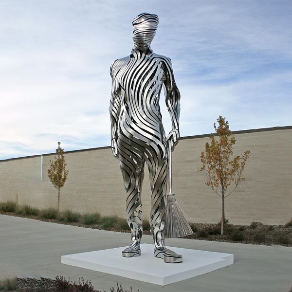 Customizable Durable Stainless Steel Sculpture for Indoor & Outdoor Metal Statue Decor