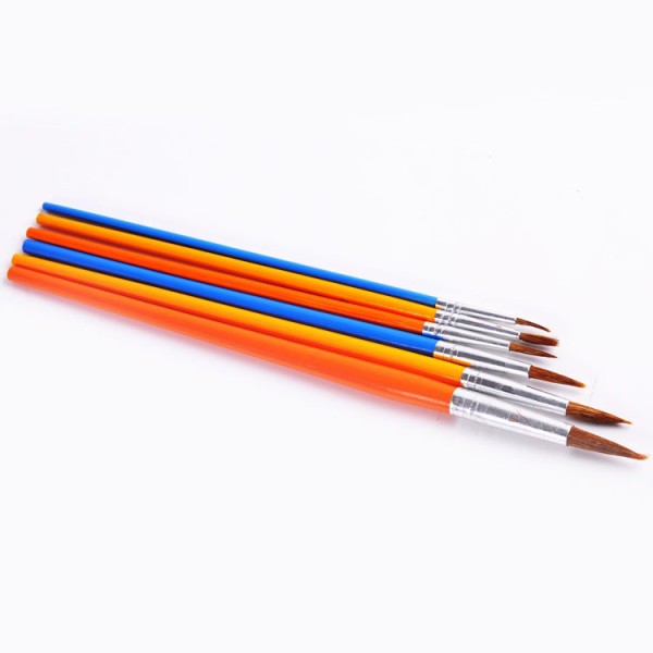 6pcs wholesale colorful goat hair wood brushes watercolor