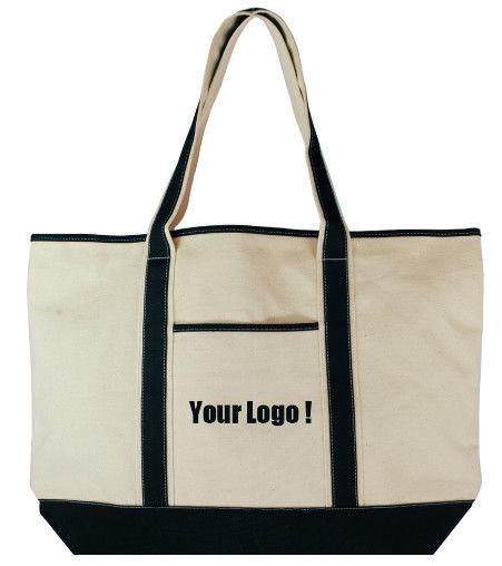 Cotton Canvas Promotional Shopping Bags Environmentally Friendly Type