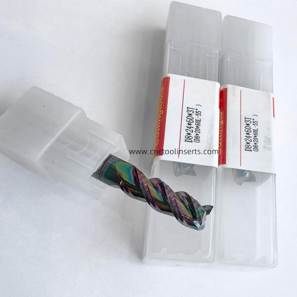 Fabrication de moules Moulin d'extrémité de carbure solide D8*24*60L-55°