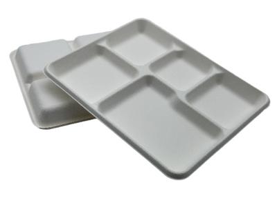 Placas impermeáveis do desperdício da cana-de-açúcar do quadrado dos utensílios de mesa de 6 polegadas