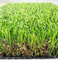 Paño artificial de los PP del verde del campo de hierba del jardín rizado del PPE más red reforzada