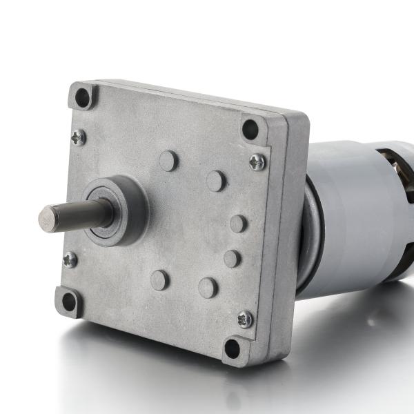 Silver 42mm High Torque Square Spur Gear DC Motor 12V 24V 21.1W Brushed DC Gear Motor