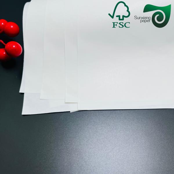 FSC Certified Virgin White Kraft Paper Rolls 24 35  150gsm 170gsm 190gsm  For Paper Bags