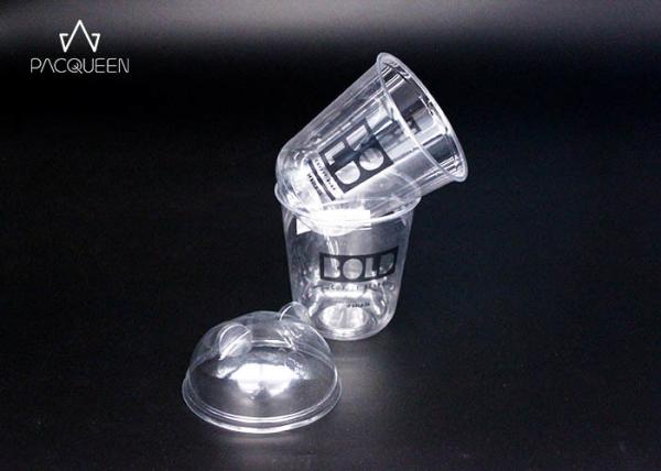 High Clarity Pet Plastic Cups With Special Cat Shaped Clear Lids
