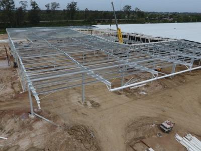 Un projet de structure métallique en construction