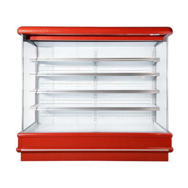 R404a Refrigerant Multideck Open Chiller Stable Performance Long Life Span