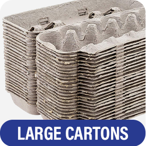 Biodegradable Paper Pulp Egg Carton Recyclable Pulp Fiber Chicken Egg Tray Cover Packaging Box Large Blank Egg Cartons, Bulk Pack for Large Eggs, Custom Branding, Safe & Secure Egg Storage