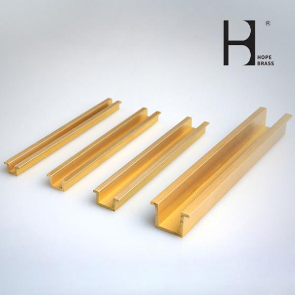 Customised Copper Alloy Custom Extruded Profiles / Decorative Copper Profiles Brass Extrusion Profiles Manufacturer ODM