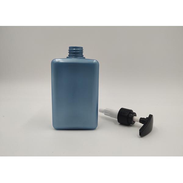 250ml Square Flat PET Empty Shampoo Bottle , Luxury Cosmetic Bottles OEM / ODM