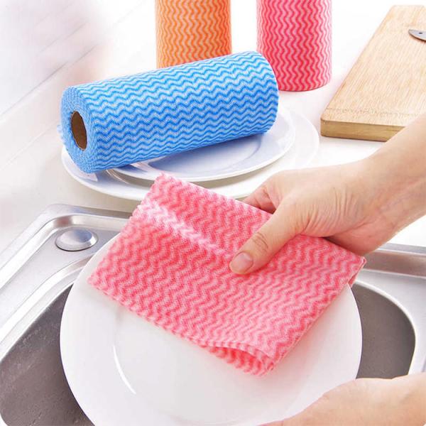 Household Wholesale Dishcloth Fabric Dishcloth Kitchen Paper Towels Roll Non-woven Fabric