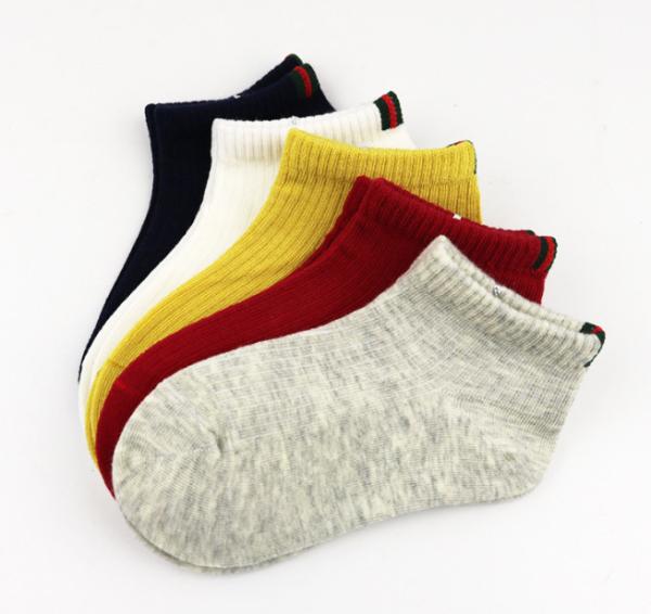 Breathable Kids Colorful Socks / Kids Ankle Socks Comfortable Kids Socks Custom Logo