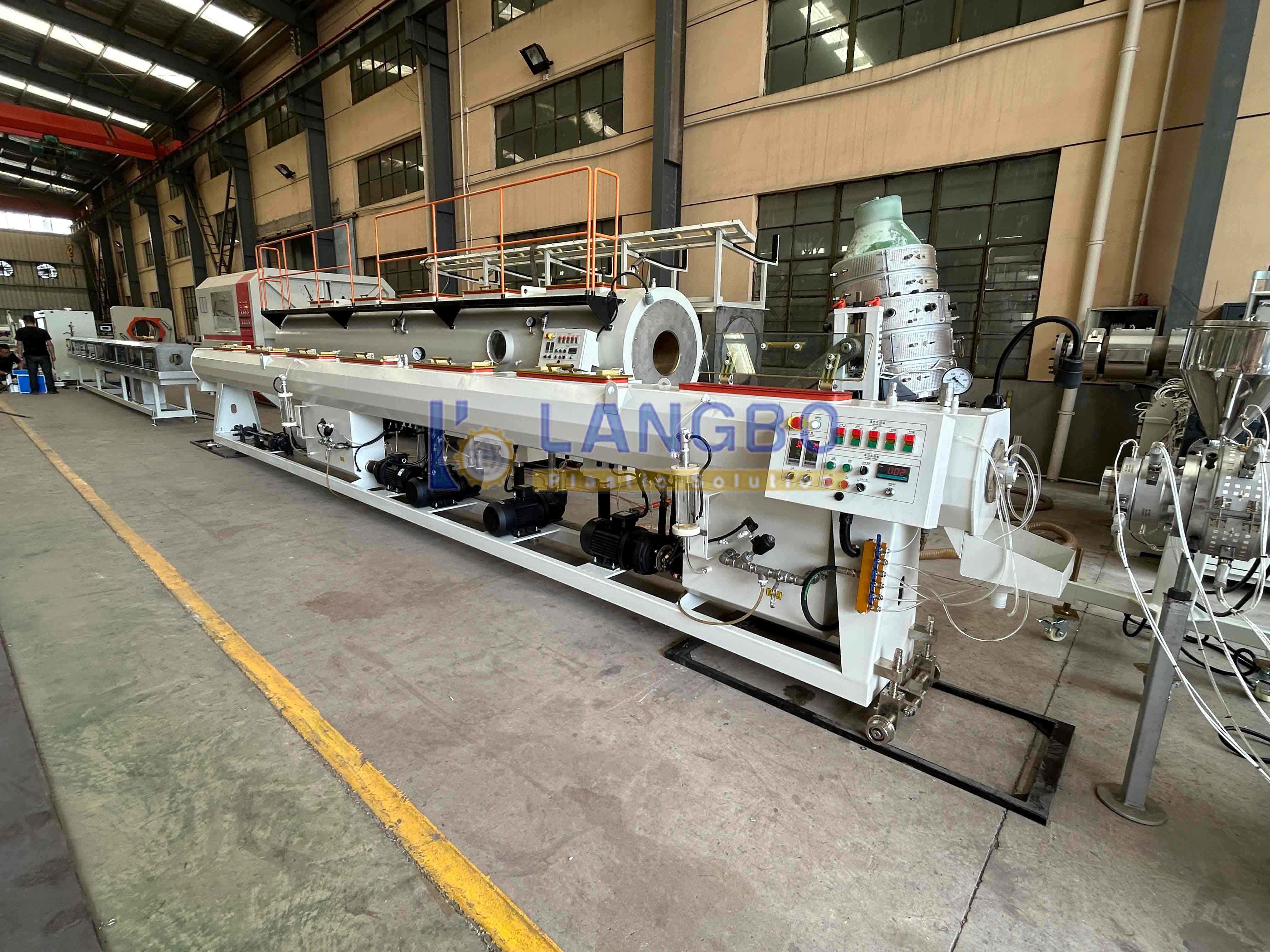 High Productivity HDPE Pipe Extrusion Line Plastic Pipe Extruder HDPE Solid Wall Pipe Extrusion Line