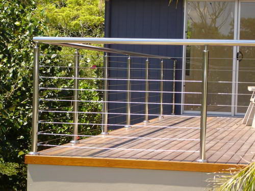 Modern Building Railing Stainless Steel Cable Only Screw Installation