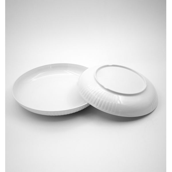 Shatterproof Stone-Textured Deep Dinner Plate