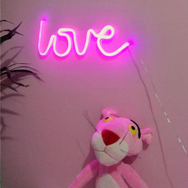 Hot Selling Waterproof Open Neon Sign Gas Bar Pink Acrylic Led Neon Light