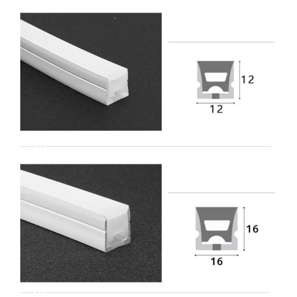 12V 24V RGB Neon Flex Warm White Recessed LED Silicone Tube 10m