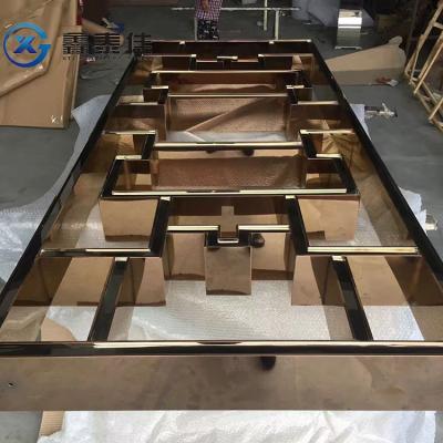 High End Custom Gold Stainless Steel Storage Rack Shelf For Garment Clothes Stainless Steel Metal Clothes Display Rack