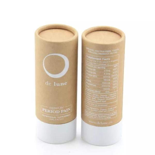 30ml Essential Oil Kraft Paper Tube Packaging Custom Logo Cosmetic Packaging Box