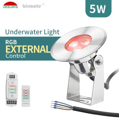 A baixa tensão conduziu debaixo d'água a aprovação de Rohs do Ce do controle externo da cor das luzes 5W RGB da lagoa