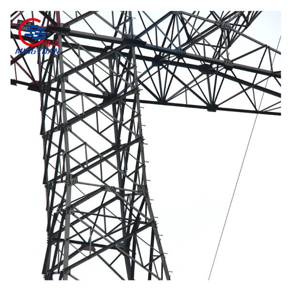 Distribution Galvanized 500kv Transmission Tower 100m Steel