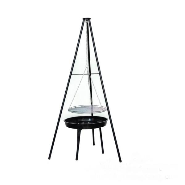 Adjustable Portable Backyard Cooking Stand for BBQ Rotisserie Tripod Outdoor Garden