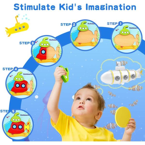 Unisex 6 Packs Vehicle Shape Jigsaw Puzzles for Toddlers 1-3 Infant Educational Gifts