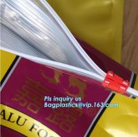 Saco plástico plástico do alimento de cão de estimação da folha de alumínio do reforço lateral com zíper do slider, malote da parte inferior do bloco do alimento para cães com slider c
