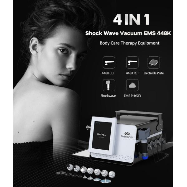 4 en 1 EMS máquina de onda de choque 448K máquina de terapia de vacío para dar forma al cuerpo