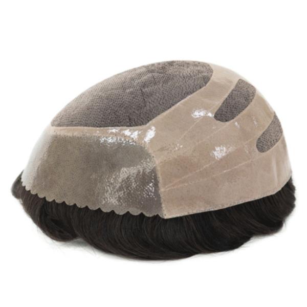 Bond 100% Cabelo Humano Perucas masculinas Substituição de Toupee Fino Mono Lace Prótese capilar masculina