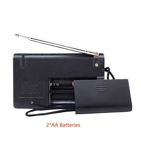Rádio AM FM portátil ABS leve com entrada para fone de ouvido de 3,5 mm
