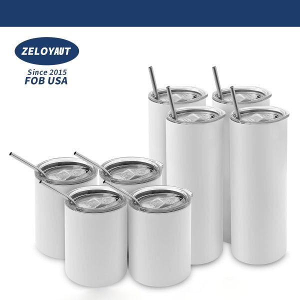 ZELOYAUT Warehouse Hot Sales Stainless 304 Sublimation Tumbler Mugs Double Wall Skinny Custom Personalized Cups for Party Gifts
