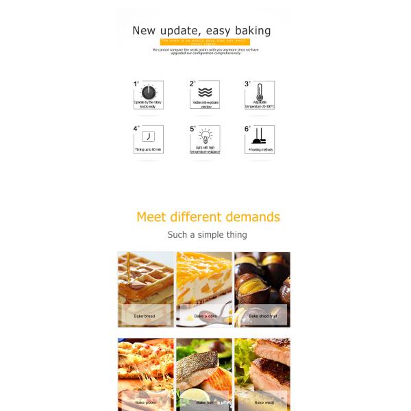 Коммерческая электрическая печь для пекарни с 1 слоем и 1 подносом 850x620x450 мм