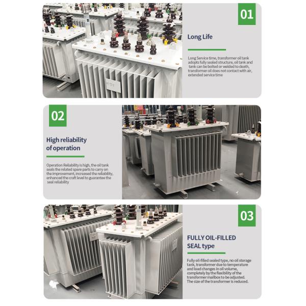 Electronic Oil Immersed Transformer 10KV to 0.4kv Three Phase Power Transformer