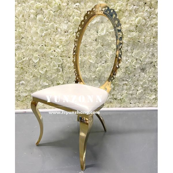 Wholesale Dubai Wedding Chivari Chairs with Stainless Steel Legs & Acrylic Back Made From Synthetic Leather