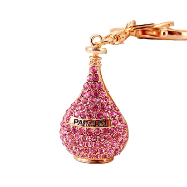 Heart Shaped Key Chain Ornaments 1.3 Inch Wide Crystal Irregular
