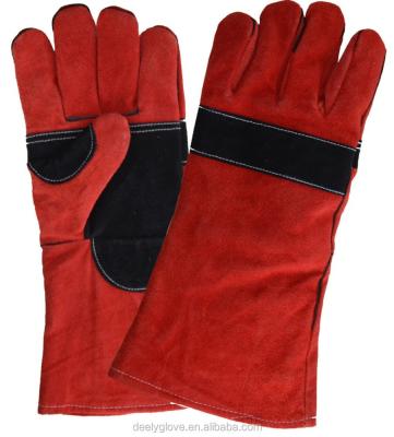 Full Lining Elbow Length Heat Protection Gloves TIG Welding 250C 482F