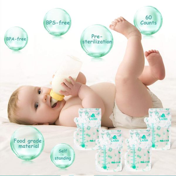 жидкостная сумка Spout 8.4oz, мешок грудного молока уплотнения молнии двойника BOPP
