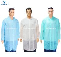 Nonwoven PP Microporous Lab Coat Dust Protective 20000PCS/Day Production