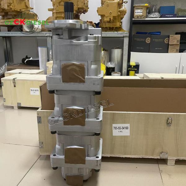 Pompas de engranajes hidráulicos 705-52-30490 705-52-31170 705-52-31130 705-55-34160 Para el cargador Komastu WA500-3 WD500-3 HD605-7 WA320-3