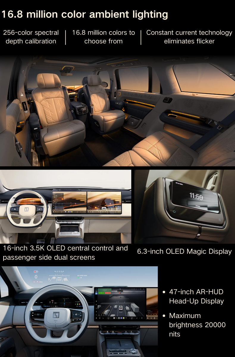 Luxurious Zeekr 9X Hybrid SUV Max Edition Automatic Gearbox Left-Hand Steering Euro VI Emission Standard New Condition >700km