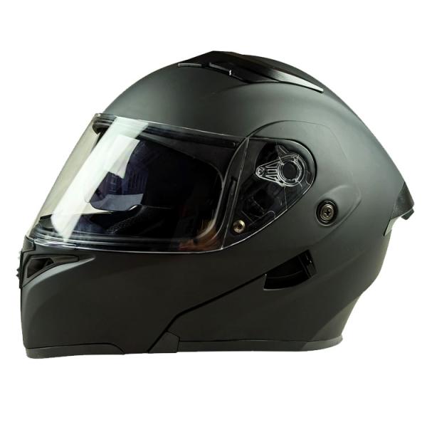 Customized DOT Approved Flip Up Motorcycle Helmet with LED Lights Directly Manufacture