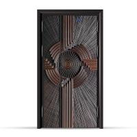 Entornar a porta de entrada esquerda da casa de campo com tamanho personalizado do quadro prova sadia