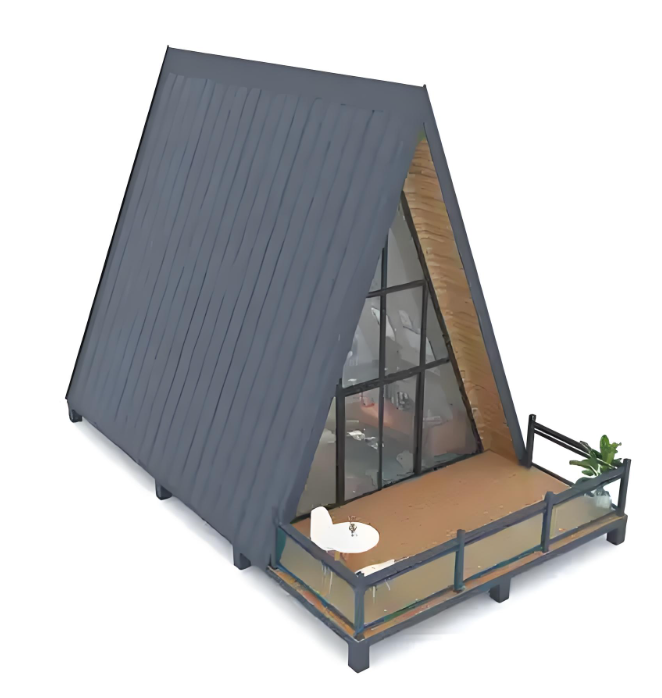 Waterproof Triangle House Steel Structure Container and Villa Featuring Sandwich Panel for Office Shop and Home Use